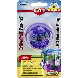 Kaytee CritterTrail Fun-nel LED Bubble Plug Small Pet Habitat Light, Blue