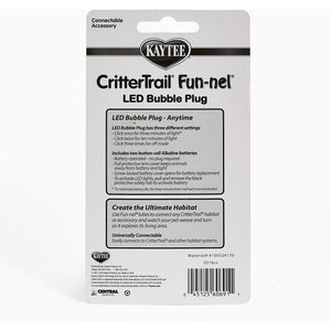 Kaytee CritterTrail Fun-nel LED Bubble Plug Small Pet Habitat Light, Blue