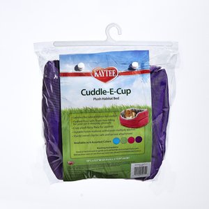 Kaytee Cuddle-E-Cup Plush Small Animal Bed, 10-in, Color Varies