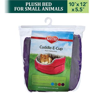 Kaytee Cuddle-E-Cup Plush Small Animal Bed, 10-in, Color Varies
