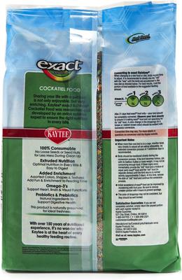 Show full view: Kaytee Exact Rainbow Cockatiel Bird Food, 3-lb bag slide 7 of 9