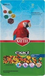 Kaytee Exact Rainbow Large Parrot Bird Food, 4-lb bag