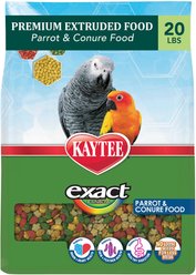Kaytee Exact Rainbow Parrot & Conure Bird Food, 20-lb bag
