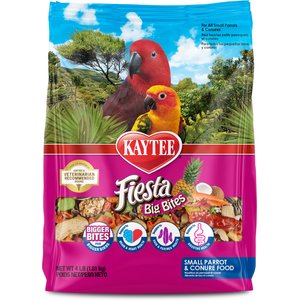 Kaytee Fiesta Big Bites Parrot Food, 4-lb bag