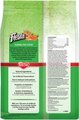 Show full view: Kaytee Fiesta Guinea Pig Food, 2.5-lb bag slide 8 of 15