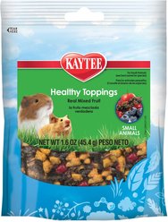 Kaytee Fiesta Healthy Toppings Mixed Fruit Small Animal Treats, 1.6-oz bag