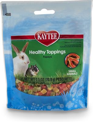 Show full view: Kaytee Fiesta Healthy Toppings Papaya Small Animal Treats, 2.5-oz bag slide 4 of 7
