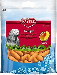 Kaytee Fiesta Mango Flavored Yogurt Dipped Large Hookbill Bird Treats, 3.5-oz bag