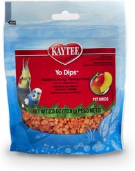 Kaytee Fiesta Mango Flavored Yogurt Dipped Papaya Bird Treats, 2.5-oz bag
