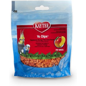 Kaytee Fiesta Mango Flavored Yogurt Dipped Papaya Bird Treats, 2.5-oz bag