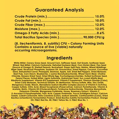 Show full view: Kaytee Fiesta Variety Mix Cockatiel Food, 2.5-lb bag slide 8 of 12