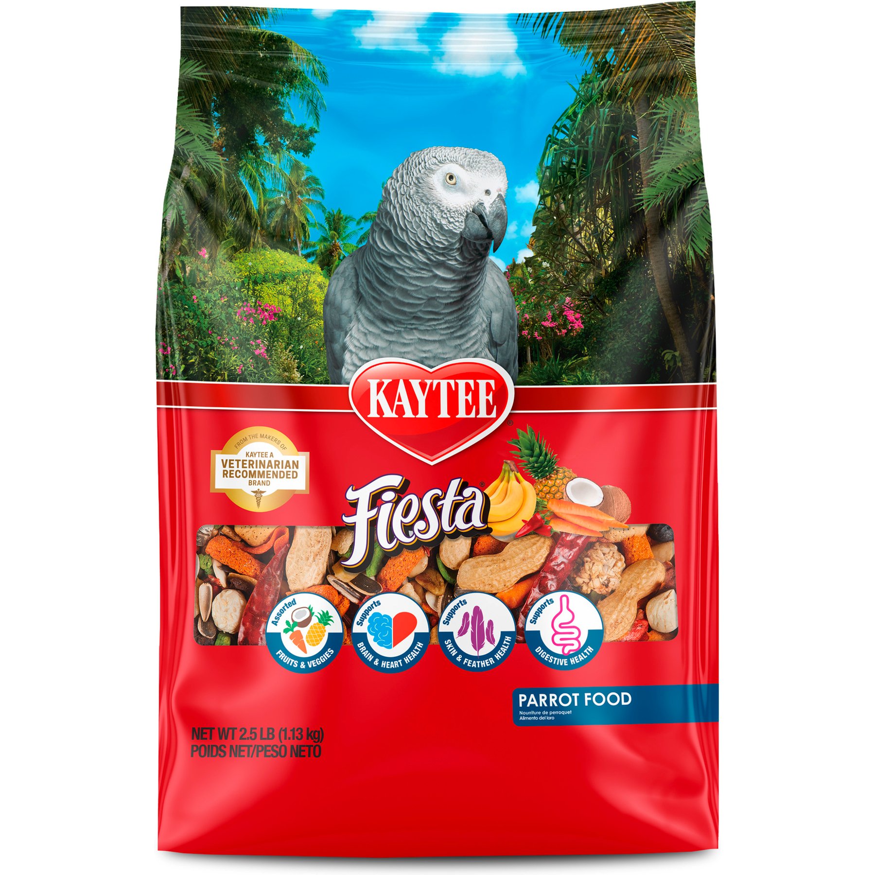 Kaytee Fiesta Variety Mix Parrot Food, 2.5-lb bag