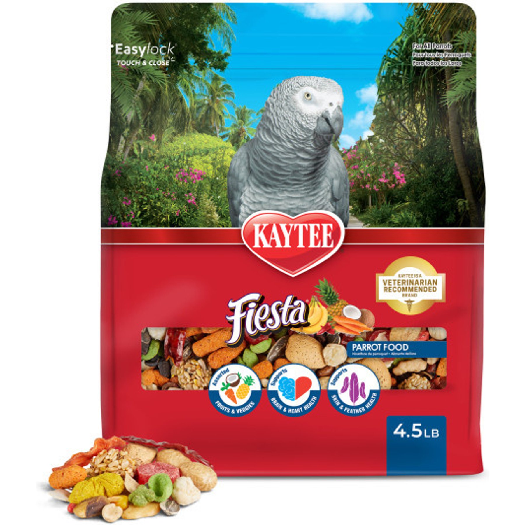 Kaytee Fiesta Variety Mix Parrot Food, 4.5-lb bag