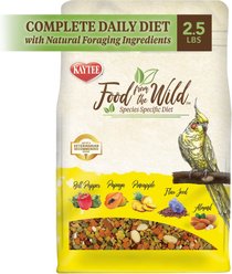 Kaytee Food from the Wild Cockatiel Bird Food, 2.5-lb bag