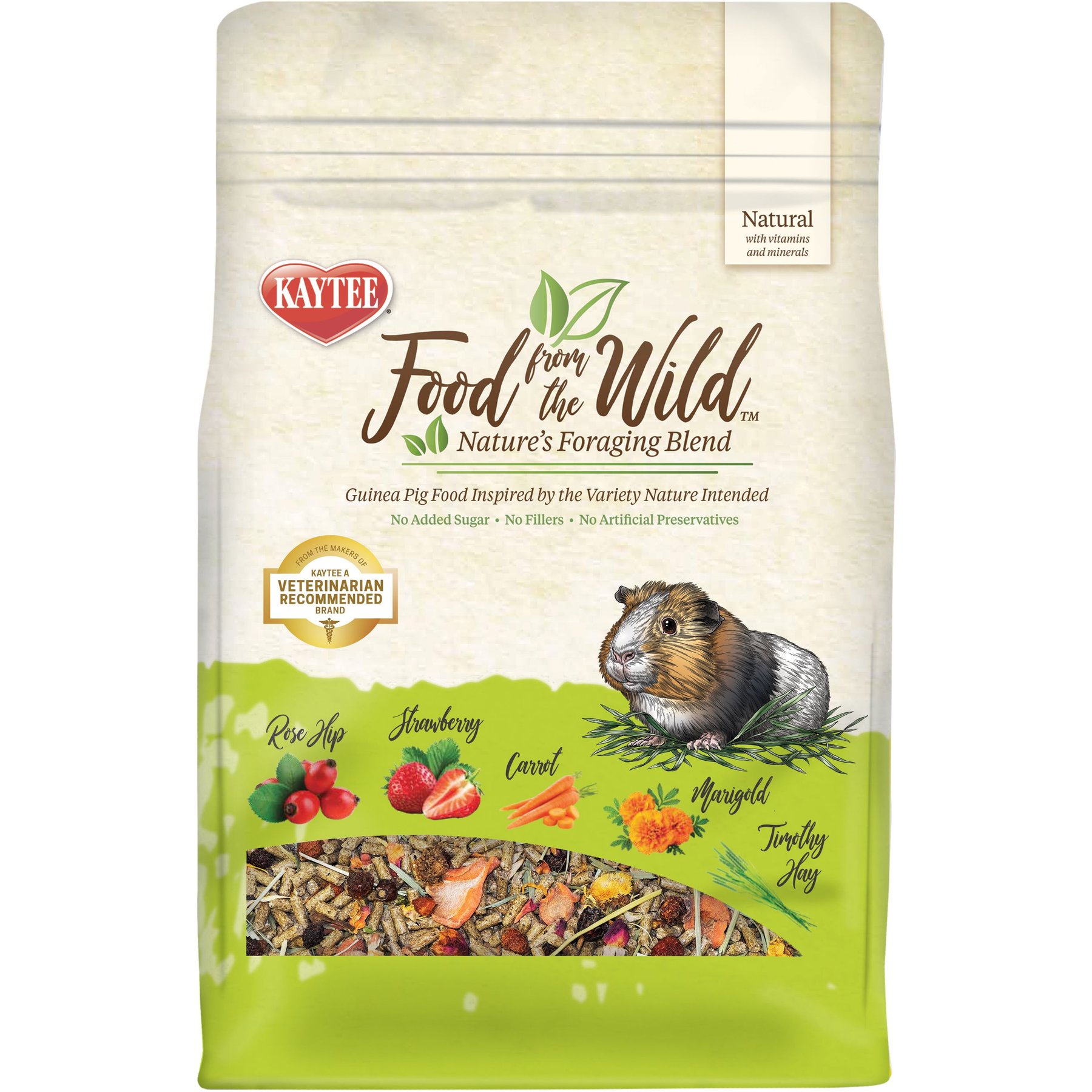 Kaytee Food From the Wild Guinea Pig Food, 4-lb bag