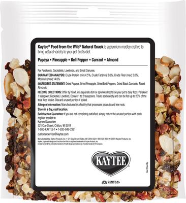 Show full view: Kaytee Food from the Wild Medley Small Pet Bird Treats, 3-oz bag slide 2 of 7