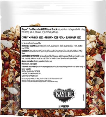 Show full view: Kaytee Food from the Wild Natural Snack Hamster & Gerbil Treats, 2-oz bag slide 6 of 11