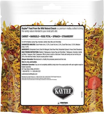 Show full view: Kaytee Food From the Wild Natural Snack Rabbit Treats, 1-oz bag slide 6 of 10