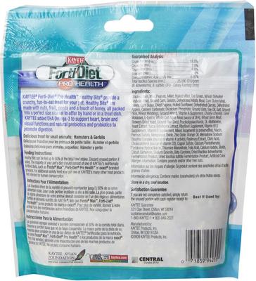 Show full view: Kaytee Forti-Diet Pro Health Healthy Bits Hamster & Gerbil Treats, 4.75-oz bag slide 2 of 5