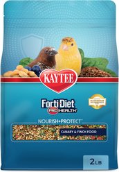 Kaytee Forti-Diet Pro Health Nourish+Protect Canary & Finch Food, 2-lb bag