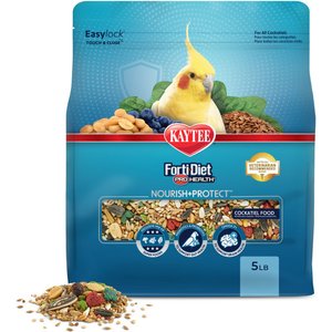 Kaytee Forti-Diet Pro Health Nourish + Protect Cockatiel Food, 5-lb bag