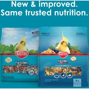 Kaytee Forti-Diet Pro Health Nourish + Protect Cockatiel Food, 5-lb bag