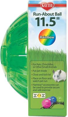 Show full view: Kaytee Giant Run Exercise Ball Small Pet Toy, Assorted Colors, 11.5-in slide 2 of 10