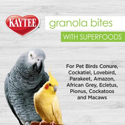 Show full view: Kaytee Granola Bites Berry & Flax Bird Treats, 4.5-oz bag slide 3 of 6