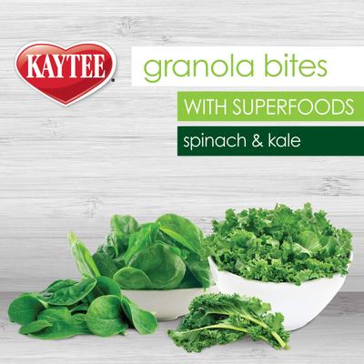 Show full view: Kaytee Granola Bites Spinach & Kale Bird Treats, 4.5-oz bag slide 3 of 6