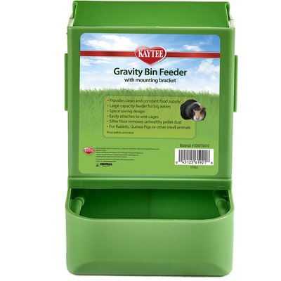 Kaytee Kaytee Gravity Bin with Mounting Bracket Small Animal Feeder, 8.25"