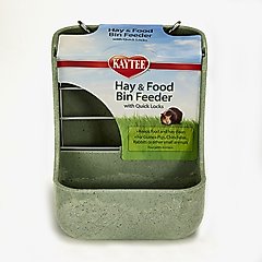 Kaytee Hay-N-Food Bin with Quick Locks Small Animal Feeder, Color Varies, 7-in