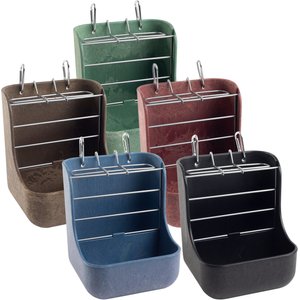 Kaytee Hay-N-Food Bin with Quick Locks Small Animal Feeder, Color Varies, 7-in