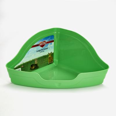 Show full view: Kaytee Hi-Corner Small Animal Litter Pan, Large, Color Varies slide 3 of 6