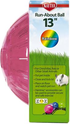 Show full view: Kaytee Mega Run Exercise Ball Small Pet Toy, Assorted Colors, 13-in slide 5 of 9