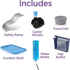 Kaytee My First Home 2-Level Small Pet Habitat, Blue & Tan, Large slide 2 of 8