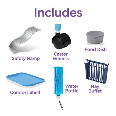 Show full view: Kaytee My First Home 2-Level Small Pet Habitat, Blue & Tan, Large slide 2 of 10