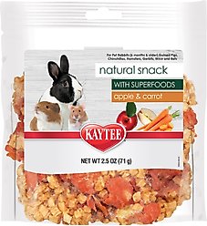 Kaytee Natural Snack with Superfoods Carrot & Apple Blend Small Pet Treats, 2.5-oz bag