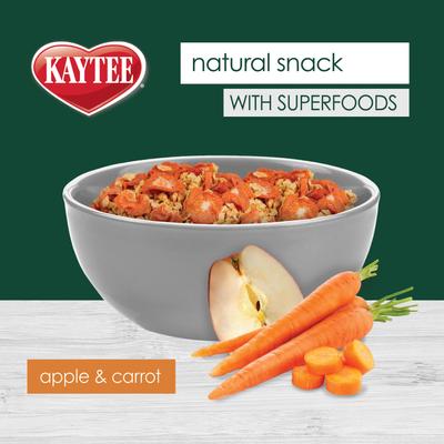 Show full view: Kaytee Natural Snack with Superfoods Carrot & Apple Blend Small Pet Treats, 2.5-oz bag slide 4 of 8