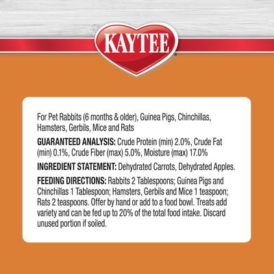 Show full view: Kaytee Natural Snack with Superfoods Carrot & Apple Blend Small Pet Treats, 2.5-oz bag slide 5 of 8