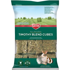 Kaytee Natural Timothy Blend Cubes Small Animal Treats, 1-lb bag
