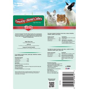 Kaytee Natural Timothy Blend Cubes Small Animal Treats, 1-lb bag
