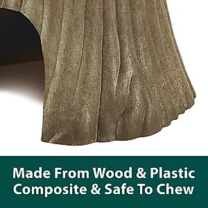 Kaytee Natural Tree Trunk Small Animal Hideout, Color Varies, Large