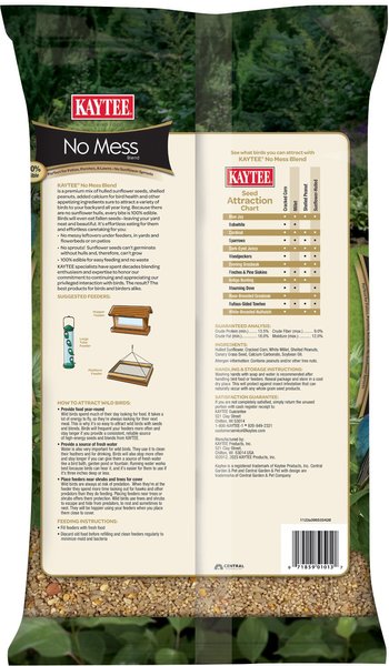 Show full view: Kaytee No Mess Blend Wild Bird Food, 10-lb bag slide 2 of 10