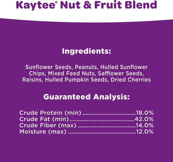 Show full view: Kaytee Nut & Fruit Blend Wild Bird Food, 20-lb bag slide 8 of 10