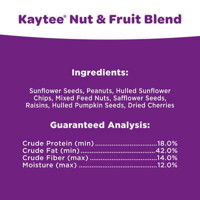 Show full view: Kaytee Nut & Fruit Blend Wild Bird Food, 5-lb bag slide 8 of 10