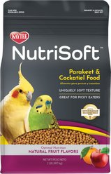 Kaytee NutriSoft Parakeet & Cockatiel Bird Food, 2-lbs