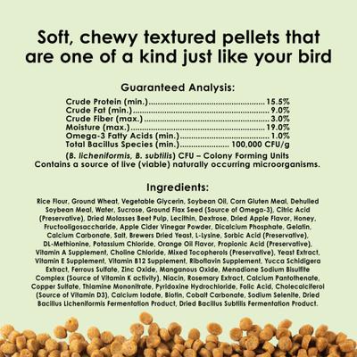 Show full view: Kaytee NutriSoft Parrot & Conure Bird Food, 3-lbs slide 7 of 12