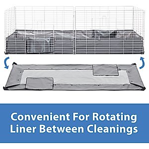 Kaytee Open Living Waterproof Small Pet Habitat Replacement Liner, 60 x 30-in