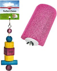 Kaytee Perfect Chews Hamster Toy & Kaytee Lava Ledge Small Animal Toy, 5.8-in