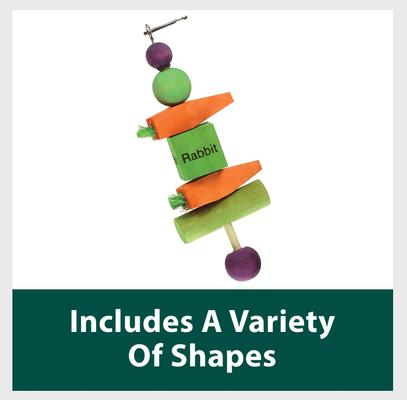 Show full view: Kaytee Perfect Chews Rabbit Toy, 6.5-in slide 4 of 10